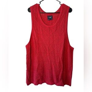 Abercrombie & Fitch Crochet Open Knit Tunic Tank Top Coverup Size XXL